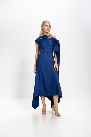 245 DIDI DRAPE DRESS SATIN CREPE