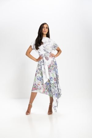715 MILA PLEAT KNEE OMBRE FLORAL